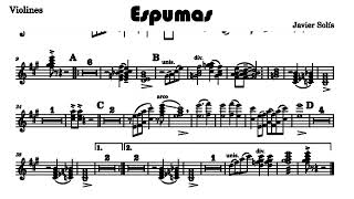 19 Espumas  Partitura para Violines [upl. by Abigale]