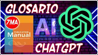 🧑‍🎓Como Crear un GLOSARIO en Word con CHATGPT Normas APA 7ma EDICIÓN [upl. by Natanhoj]