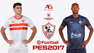 zamalek all kits 2024 for pes 2017  اطقم الزمالك الجديدة 2024 للعبة بيس17 [upl. by Yarw]