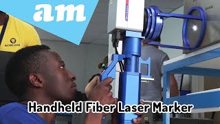 New Handheld LabelMark Fiber Laser with Alignment Rack For Any Surface Laser Marking [upl. by Terence687]