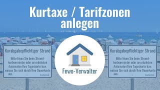 FewoVerwalter Software  Tarifzonen Kurtaxe erstellen [upl. by Wyne]