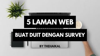 Cara SAH Buat Duit Dengan Online Survey [upl. by Euqinoj]