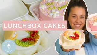 Mini Lunch Box Cakes Full Tutorial  Georgias Cakes [upl. by Dlanar]