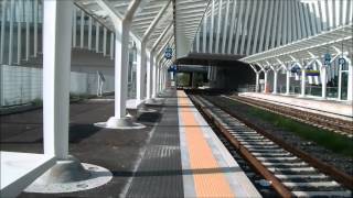 Stazione AV Mediopadana frecciarossa e italo Reggio Emilia mattina 2 Agosto 2014 [upl. by Terpstra]