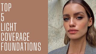 TOP 5 LIGHT COVERAGE FOUNDATIONS  FEBRUARY 2021 [upl. by Nicolea257]