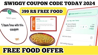 swiggy coupon code today 2024  free food offer  Swiggy New Year Offer [upl. by Noyart]