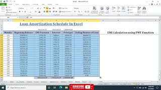 Loan Amortization Schedule in Excel [upl. by Erait]