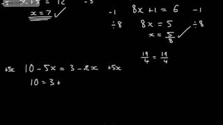 91 GCSE Maths  Equations Unknowns on both sides  Foundation Higher algebra year 11 [upl. by Garibull915]