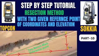 Resection method of topcon and sokkia total station [upl. by Harriet]