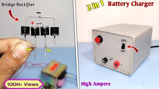 How to Make 2 in 1 Battery Charger  12 Volt and 24 Volt Battery Charger  5 Ampere Battery Charger [upl. by Cantone790]