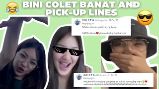 BINI Colet Funniest PickUp Lines  Banat Moments [upl. by Eltsyek991]