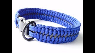 How to Make a Paracord Dog CollarWide 6 Strand Core Mated Half Hitch [upl. by Oinota]