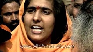 Sadhvi Rithambara speaks about Babri Masjid demolition brink of communal dispute [upl. by Malvina]