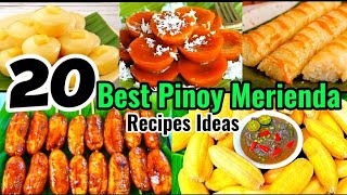 Top 20 Pinoy Merienda Filipino Best Everyday Snack Recipes Ideas [upl. by Siravaj]