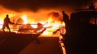 Fire destroys luxury yachts does more than 4M in damage [upl. by Valentia995]