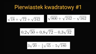 Działania na pierwiastkach 1 szkoła średnia [upl. by Graf]