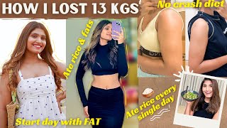 I LOST 13 KGS  Ate Rice amp FAT  magic tips for ARM FAT 💪 [upl. by Yesnel]