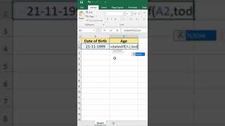 Dateif Formula Excel advanceexcel exceltechexcelformulaexceldata microsoftoffice excelgyan [upl. by Labina612]