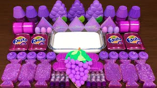 Mixing Random into GLOSSY Slime Satisfying FANTA GRAPE Video [upl. by Boni248]