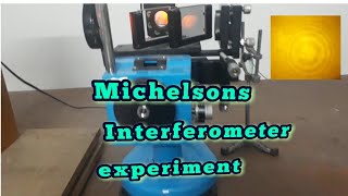 Michelson Interferometer experiment using sodium light source [upl. by Edmead]