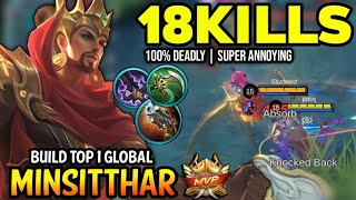 MINSITTHAR BEST BUILD 2023  BUILD TOP 1 GLOBAL MINSITTHAR GAMEPLAY  MOBILE LEGENDS✓ [upl. by Hnao]