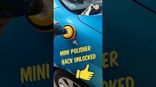 Drill mini polisher and car scratch removal hack detailing nice hack [upl. by Thurston631]