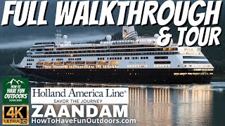 2022 Holland America Zaandam Walkthrough and Tour in 4K [upl. by Esiocnarf]