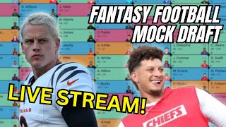 Fantasy Football Mock Draft LIVE STREAM 12Team PPR Mock August 17 2024 [upl. by Nellaf]