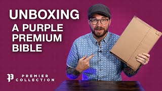 Unboxing a PURPLE Premier Collection Bible from Zondervan [upl. by Pitzer]