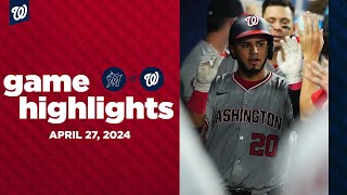 Nationals vs Marlins Game Highlights 42724  MLB Highlights [upl. by Lavona]