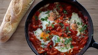 Shakshuka Recipe  Spicy Tomato Baked Eggs [upl. by Orag809]