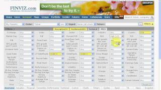 Finviz Stock Screener [upl. by Noicpesnoc]