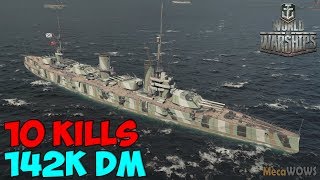 World of WarShips  Gangut  10 KILLS  142K Damage  Replay Gameplay 4K 60 fps [upl. by Atin]