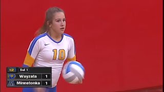 Girls High School Volleyball Wayzata vs Minnetonka Section 6AAA [upl. by Sandye]