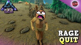 MEGALOSAURUS TAMING FAIL  RAGE QUIT  ARK ABERRATION DLC EP18 [upl. by Ahsienahs791]