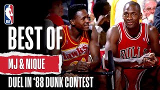 Best Of MJ amp Nique Duel In 88 Dunk Contest  The Jordan Vault [upl. by Nosdivad]