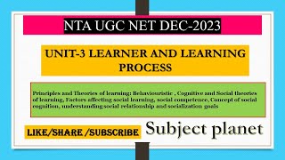 Theories of learning CLASSICAL CONDITIONING AUSUBEL THEORY OF LEARNING UGC NET Education [upl. by Rammaj]