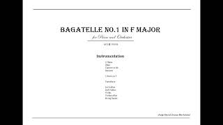 Bagatelle No1 in F Major for Piano and Orchestra [upl. by Skeie]