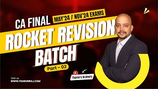 CA FINAL  IDT  ROCKET REVISION BATCH  MAY24 EXAM  PART 02 [upl. by Colombi]