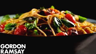 Pasta with Tomato Anchovy and Chilli  Gordon Ramsay [upl. by Jezabella]