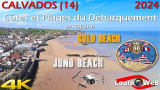 🇫🇷 Côtes et Plages du Débarquement Gold beach amp Juno beach en Drone 14 2024  4K 50 fps [upl. by Yekcaj]