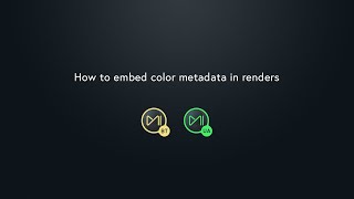 How to embed Color Metadata in renders in Mistika Boutique [upl. by Onofredo]