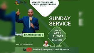 NEWLIFE TV LIVE🔴 SUNDAY SERVICE  REV DESIRE MUHOZA APRIL 212024 [upl. by Urd]