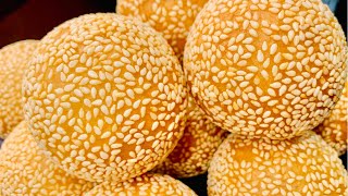 Best Vietnamese Sesame Ball Recipe  Banh Cam  easy and detailed instructions [upl. by Aicak]