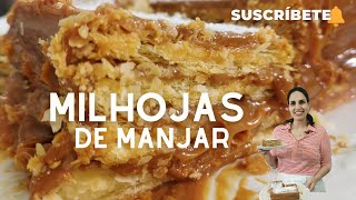 ¡MIL HOJAS DE MANJAR Hojaldre paso a paso rápido fácil y delicioso  Sandra Jarufe  Pastelería [upl. by Lilian362]