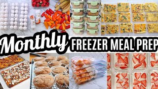 EASY MONTHLY FREEZER MEAL PREP RECIPES COOK WITH ME LARGE FAMILY MEALS WHATS FOR DINNER [upl. by Aneleairam]