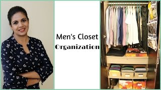 Mens Closet Organization  How To Organize Mens Clothes [upl. by Yrocal488]