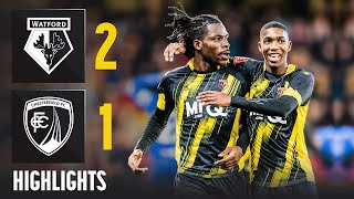 NINETYFIFTH MINUTE WINNER 😅  Watford 21 Chesterfield  Highlights [upl. by Nyrhtak138]