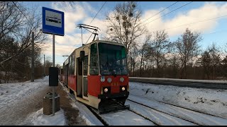 Przejazd całą linią 1 w tramwaju 105Na 695697 [upl. by Ok]