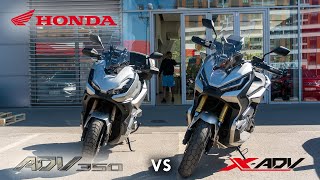 2022 Honda ADV 350 vs XADV 750 Side By Side All Details First look [upl. by Ycnahc]